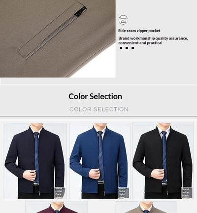 Chaqueta de Cuello Alto Sin Planchado para Hombre - Image 13