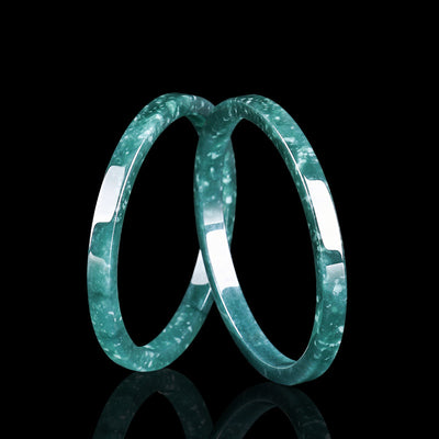 Pulsera de Jade Azul Agua Personalizada con Piedra Natural Cuadrada - Image 3