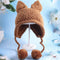 Gorro Tejido con Orejas de Gato Infantil