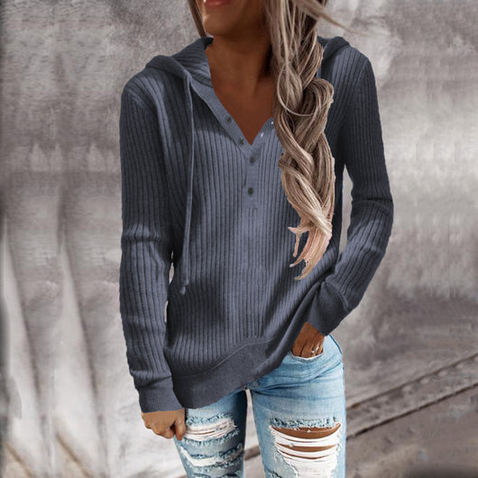 Sudadera Casual Oversize de Punto Liso para Mujer - Image 6