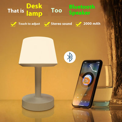 Lámpara Táctil con Cargador Inalámbrico y Parlante Bluetooth