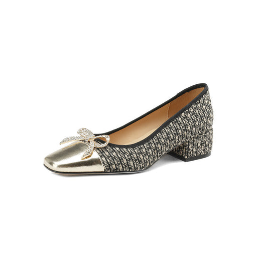 Zapatos Laborales Negros para Mujer con Tacón Grueso y Moño - Image 14