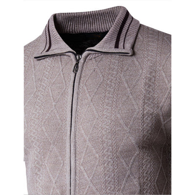 Cardigan Grueso Europeo para Hombre con Cierre de Cremallera y Cuello Solapa - Image 12