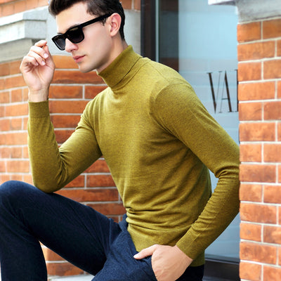 Suéter de Cuello Alto Manga Larga para Hombre - Image 11
