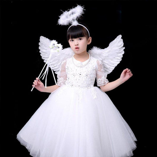 Alas de Plumas para Disfraz de Niña Flores - Halloween y Navidad