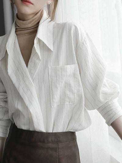 Cardigan Rayado con Botones - Blusa Suelta y Cómoda - Image 6