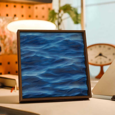 Aparador de Madera Maciza Azul con Pintura Decorativa 3D Marina - Image 4