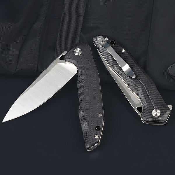 Cuchillo Plegable Táctico D2 Portátil para Autodefensa