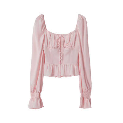 Blusa Elegante con Cuello y Cintura Ajustada para Mujer - Image 10