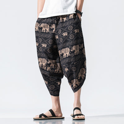 Blusa Estilo Chino de Algodón y Lino con Estampado - Talla Grande - Image 6