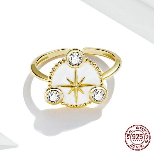 Anillo Estrella de Ocho Puntas Chapado en Oro Real - Diseño Personalidad - Image 7