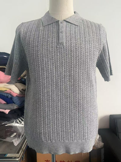 Camisa Tejida Casual para Hombre - Manga Corta Perfecta para Verano - Image 10