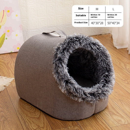Nido Térmico para Gatos con Forro Polar - Saco de Dormir Cerrado Otoño e Invierno - Image 5