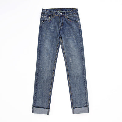 Pantalones Sueltos y Delgados de Nueve Puntos Versátiles - Image 3