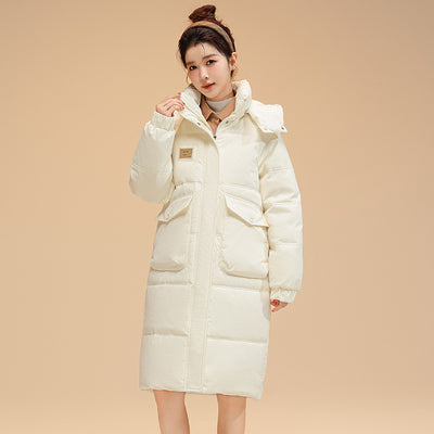 Chaqueta Acolchada Coreana de Algodón con Capucha - Largo Medio - Image 6