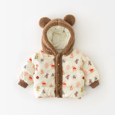 Chaqueta de Invierno de Algodón Estampada para Bebé