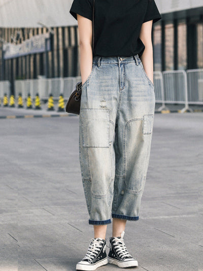Pantalón Denim Lápiz Holgado con Costuras Decorativas BF Style - Image 11
