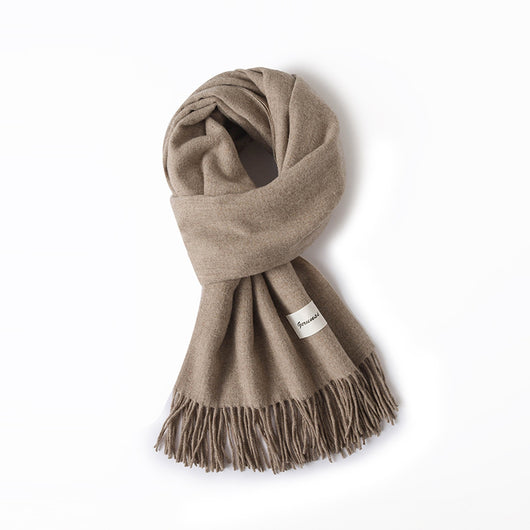 Bufanda de Cachemira Artificial con Borlas - Abrigo Cálido para Otoño e Invierno - Image 21