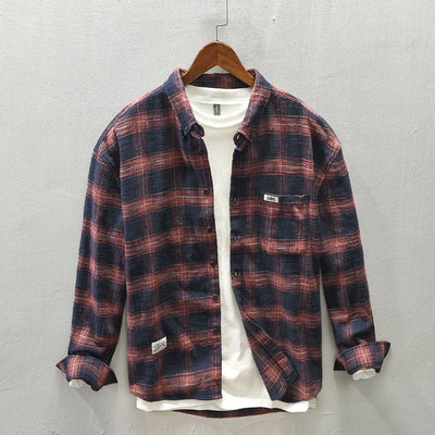 Camisa Casual de Cuadros para Hombre - Manga Larga Primavera Otoño - Image 7