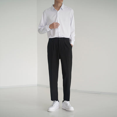 Pantalones Casuales Holgados de Corte Recto Tres Cuartos para Hombre - Image 9