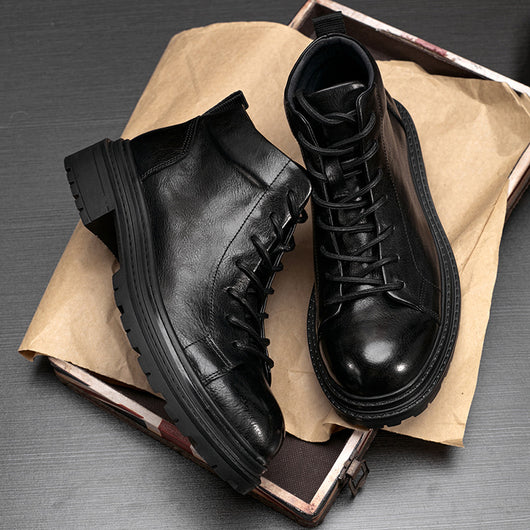 Botas de Trabajo en Cuero Genuino para Hombre - Otoño Invierno con Suela Reforzada - Image 3