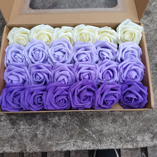 Rosas de Espuma PE con Tallo y Hojas - 25 Flores Decorativas para Bodas y San Valentín - Image 56