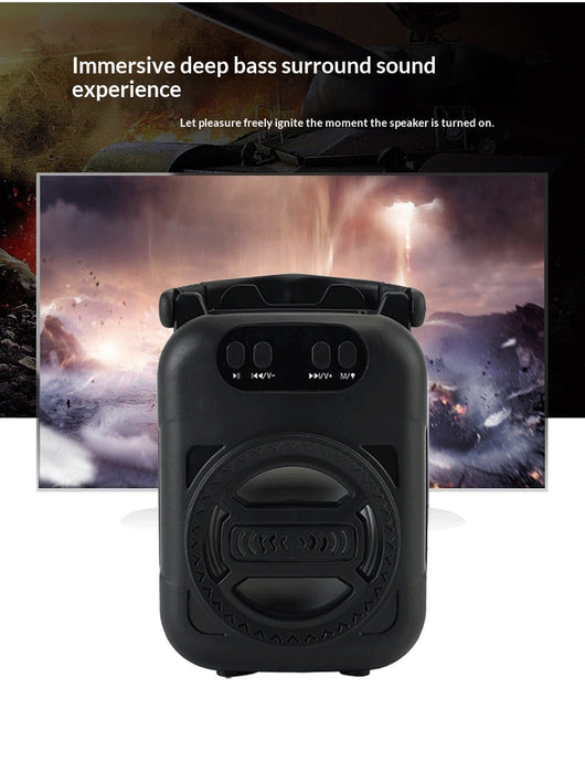 Parlante Bluetooth Multifunción Portátil con Micrófono, Lector de Tarjetas y Radio - Image 14
