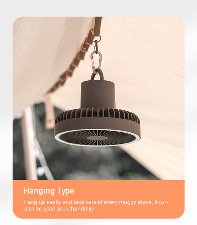 Ventilador LED Camping Portátil 3 en 1 con Tripié Ajustable y Carga USB - Image 23