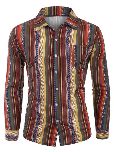 Camisa de Manga Larga con Estampado Digital - Casual y Versátil - Image 10