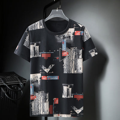 Playera Fresca Ice Silk Cuello Redondo Manga Corta Holgada - Image 18