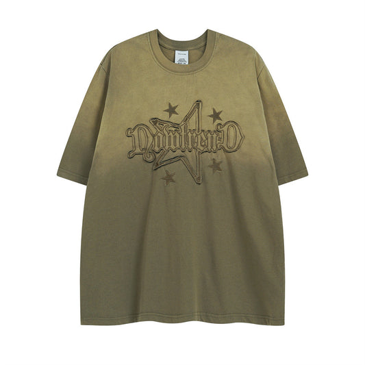 Camiseta Tie-Dye Vintage de Manga Corta para Hombre