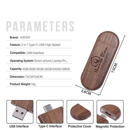 Caja de Almacenamiento Maple con Pendrive 2 en 1 USB Tipo-C - Image 4