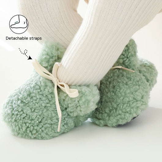 Zapatillas Cálidas para Bebé con Calcetines Antideslizantes - Diseño Conejito Suela Suave