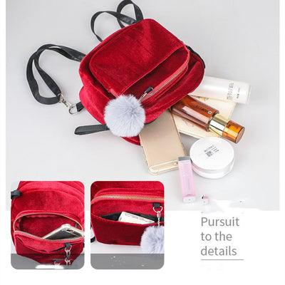 Bolso Mensajero Multifuncional de Terciopelo con Colgante para Cintura - Image 13