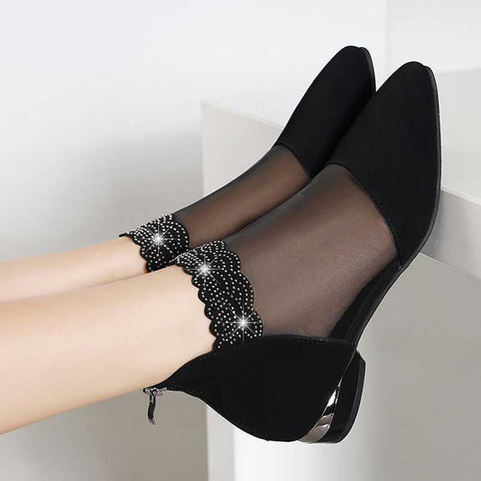 Botas Sandalias con Strass para Mujer - Diseño Calado Primavera Verano