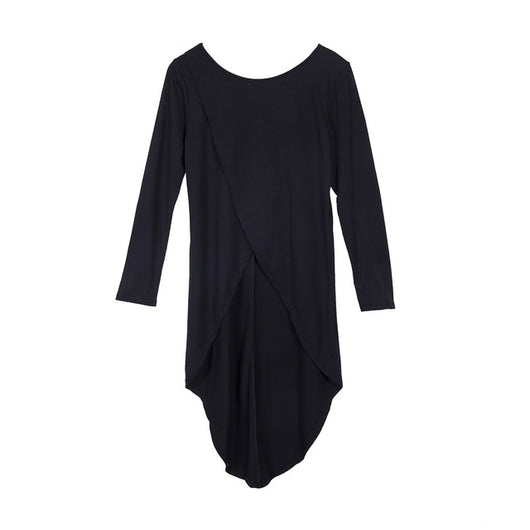 Blusa Larga Asimétrica de Corte Irregular Talla Grande - Image 4