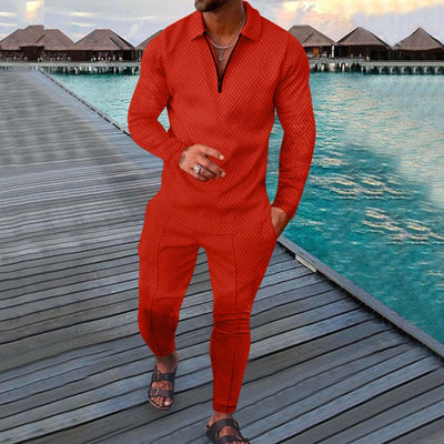 Conjunto Deportivo Otoñal de Dos Piezas para Hombre - Pantalón Largo y Sudadera - Image 12