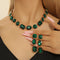 Collar de Cristales Brillantes Estilo Antiguo para Mujer