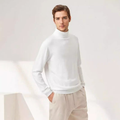 Suéter Cuello Alto Básico para Hombre - Estilo Europeo y Americano - Image 4