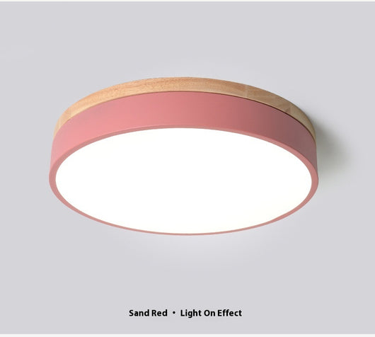 Lámpara de Techo Redonda de Madera - Iluminación Cálida para Dormitorio y Sala - Image 39
