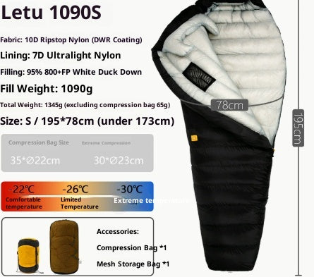 Saco de Dormir Ultraligero de Plumón para Camping - Image 19