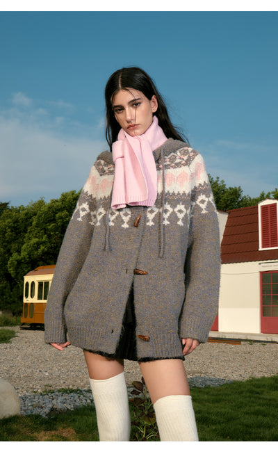 Cardigan Tejido con Capucha para Parejas - Suéter Grueso y Cálido - Image 17