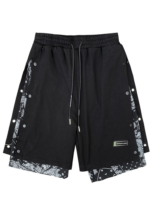 Shorts Hip Hop Estilo Hong Kong con Bordado de Flor de Anacardo - Image 2