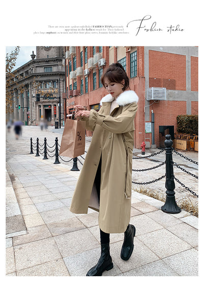 Chaqueta Abrigo Impermeable de Piel de Conejo y Algodón para Mujer - Image 20