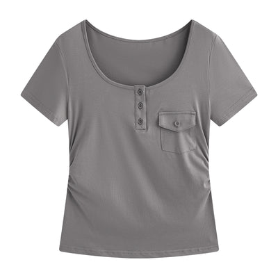 Blusa Corta Ajustada y Cómoda de Manga Corta - Image 7