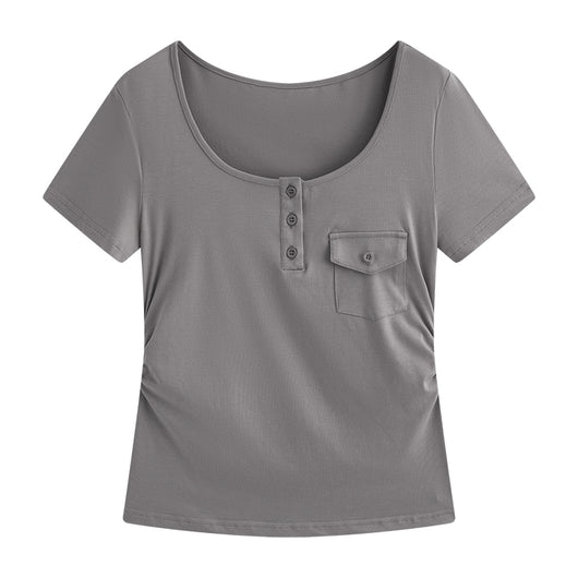 Blusa Corta Ajustada y Cómoda de Manga Corta - Image 7