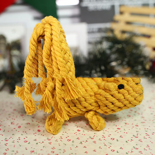 Juguete para Perro de Cuerda Tejida con Dientes de Algodón - Image 3
