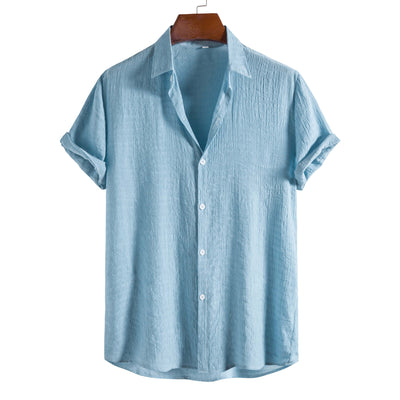 Camisa Manga Corta Cuadros Oscuros para Hombre - Image 24
