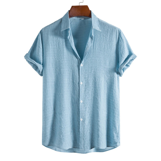 Camisa Manga Corta Cuadros Oscuros para Hombre - Image 24