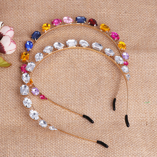 Diadema Multicolor de Moda con Incrustaciones Estilo Europeo y Americano - Image 9